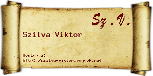 Szilva Viktor névjegykártya